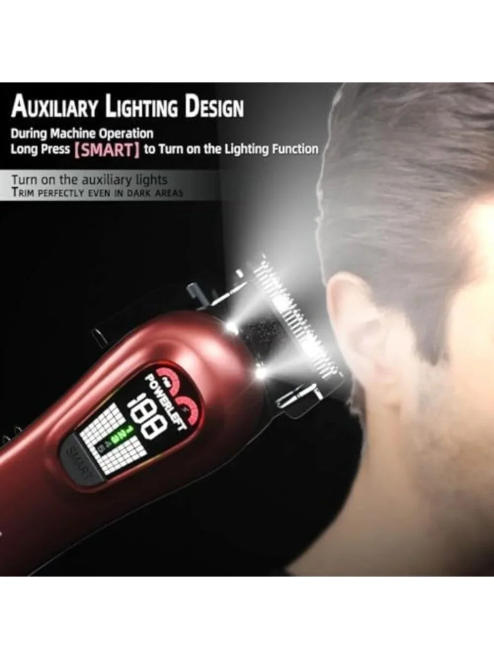 Rechargeable Hair Clippers for Men - Professional Barber Trimmer Kit, Precision